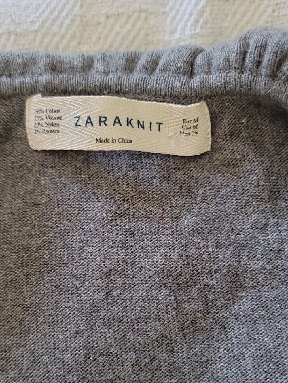 Zara Gray Ruffle-Trim Button Cardigan - Picture 2 of 6